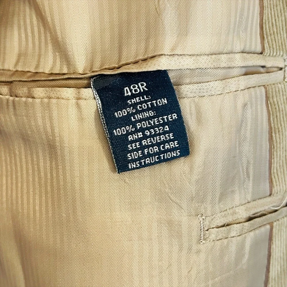 Joseph Feiss Corduroy Blazer Jacket 48R 48 Regular Tan Brown Sport Coat Vintage‎